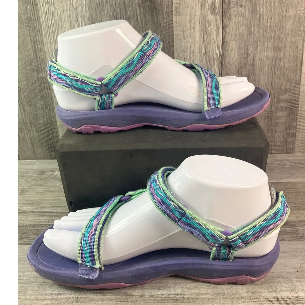 Teva Hurricane 3 Kids Purple Multi Geometric Sport Sandals Size 3 1019390C